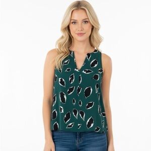 Loft green and black halter neck top size small